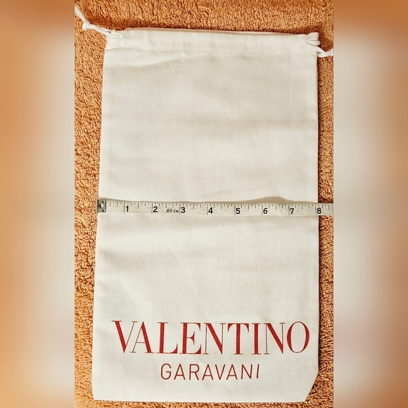 RARE Valentino Garavani White Red Drawstring Dust Bag Cover Pouch Travel Storage - Picture 4 of 5